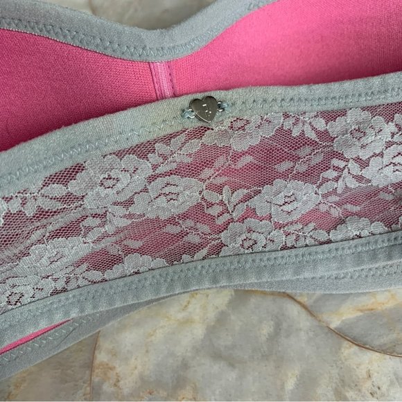 Victoria Secret Pink Very Sexy XS Grey Bra Top Strapless Bralette Lace Mesh - Picture 8 of 8